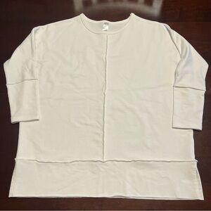 SPANX Dolman Crewneck White Sweatshirt XS